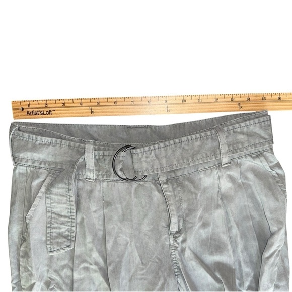 ▶️ Sundance ◀️  Tencel Grey Wide Leg Pants Sz 8 petite - Picture 6 of 14